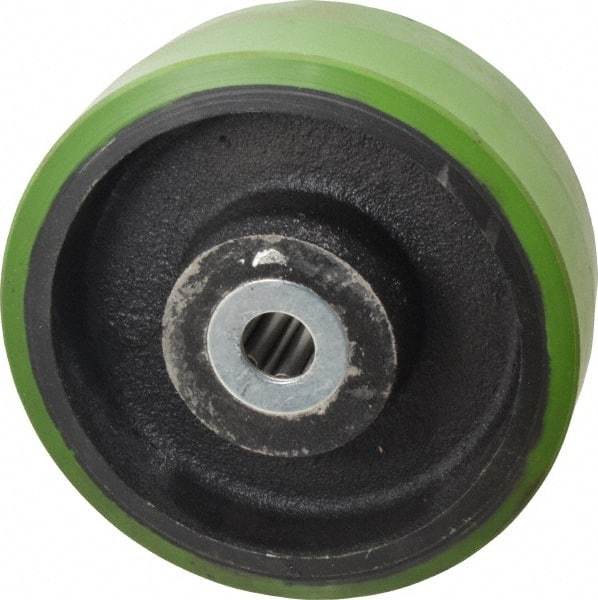 Albion - 8 Inch Diameter x 3 Inch Wide, Polyurethane Caster Wheel - 2,520 Lb. Capacity, 3-1/4 Inch Hub Length, 1 Inch Axle Diameter, Roller Bearing - Eagle Tool & Supply