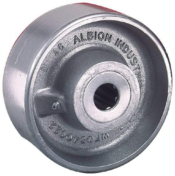 Albion - 6 Inch Diameter x 2-1/2 Inch Wide, Forged Steel Caster Wheel - 4,000 Lb. Capacity, 3-1/4 Inch Hub Length, 1 Inch Axle Diameter, Roller Bearing - Eagle Tool & Supply