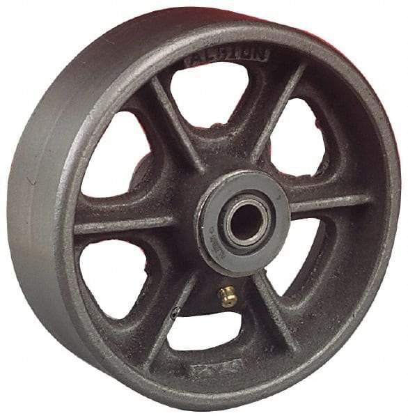Albion - 6 Inch Diameter x 1-1/2 Inch Wide, Cast Iron Caster Wheel - 800 Lb. Capacity, 1-5/8 Inch Hub Length, 1/2 Inch Axle Diameter, Roller Bearing - Eagle Tool & Supply
