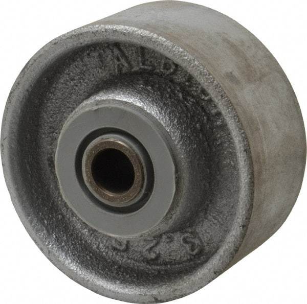 Albion - 3-1/4 Inch Diameter x 1-1/2 Inch Wide, Cast Iron Caster Wheel - 400 Lb. Capacity, 1-5/8 Inch Hub Length, 1/2 Inch Axle Diameter, Roller Bearing - Eagle Tool & Supply