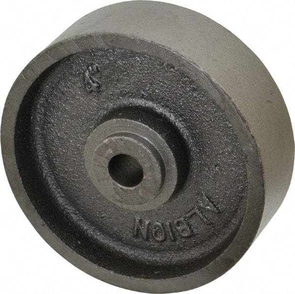 Albion - 4 Inch Diameter x 1-1/4 Inch Wide, Cast Iron Caster Wheel - 350 Lb. Capacity, 1-3/8 Inch Hub Length, 3/8 Inch Axle Diameter, Sleeve Bearing - Eagle Tool & Supply