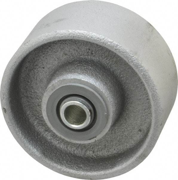Albion - 4 Inch Diameter x 2 Inch Wide, Cast Iron Caster Wheel - 1,000 Lb. Capacity, 2-3/16 Inch Hub Length, 1/2 Inch Axle Diameter, Roller Bearing - Eagle Tool & Supply