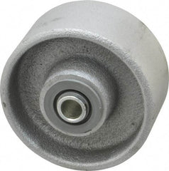 Albion - 4 Inch Diameter x 2 Inch Wide, Cast Iron Caster Wheel - 1,000 Lb. Capacity, 2-3/16 Inch Hub Length, 1/2 Inch Axle Diameter, Roller Bearing - Eagle Tool & Supply