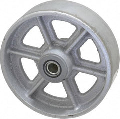 Albion - 6 Inch Diameter x 2 Inch Wide, Cast Iron Caster Wheel - 1,400 Lb. Capacity, 2-3/16 Inch Hub Length, 3/4 Inch Axle Diameter, Roller Bearing - Eagle Tool & Supply