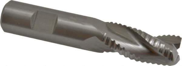 Kennametal - 3/4" Diam, Extra Coarse Pitch, 1-1/2" LOC, 3 Flute Solid Carbide Roughing Square End Mill - Uncoated, 4" OAL, 3/4" Shank Diam, Single End, Centercutting, 37° Helix - Eagle Tool & Supply