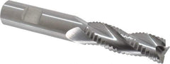 Kennametal - 3/4" Diam, Fine Pitch, 2-1/4" LOC, 3 Flute Solid Carbide Roughing Square End Mill - Uncoated, 5" OAL, 3/4" Shank Diam, Single End, Centercutting, 37° Helix - Eagle Tool & Supply
