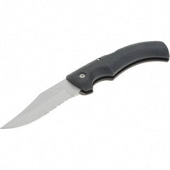 Gerber - 3-3/4" Blade, 8-3/4" OAL, Partially Serrated Clip Point Folding Knife - 4-7/8" Closed Length - Eagle Tool & Supply