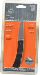 Gerber - 2-5/8" Blade, 6-1/8" OAL, Straight Pocket Knife - 3-1/2" Closed Length - Eagle Tool & Supply