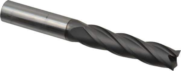 Niagara Cutter - 1/2", 2" LOC, 1/2" Shank Diam, 4" OAL, 4 Flute, Solid Carbide Square End Mill - Single End, Diamond Finish, Spiral Flute, 30° Helix, Right Hand Cut, Right Hand Flute, Series DIAL430 - Eagle Tool & Supply