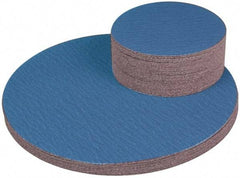 Superior Abrasives - 24" Diam, 60 Grit Zirconia Alumina Adhesive PSA Disc - Medium Grade, Blue, X Weighted Backing, Flexible - Eagle Tool & Supply