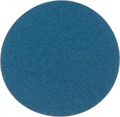 Superior Abrasives - 12" Diam, 36 Grit Zirconia Alumina Adhesive PSA Disc - Very Coarse Grade, Blue, X Weighted Backing, Flexible - Eagle Tool & Supply