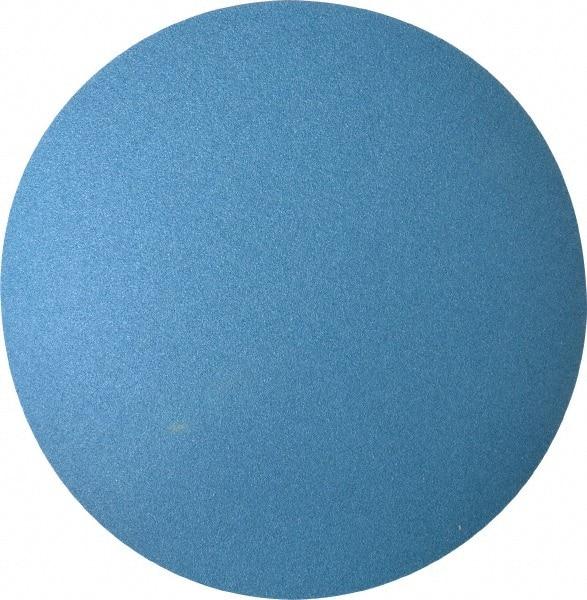 Superior Abrasives - 12" Diam, 60 Grit Zirconia Alumina Adhesive PSA Disc - Medium Grade, Blue, X Weighted Backing, Flexible - Eagle Tool & Supply