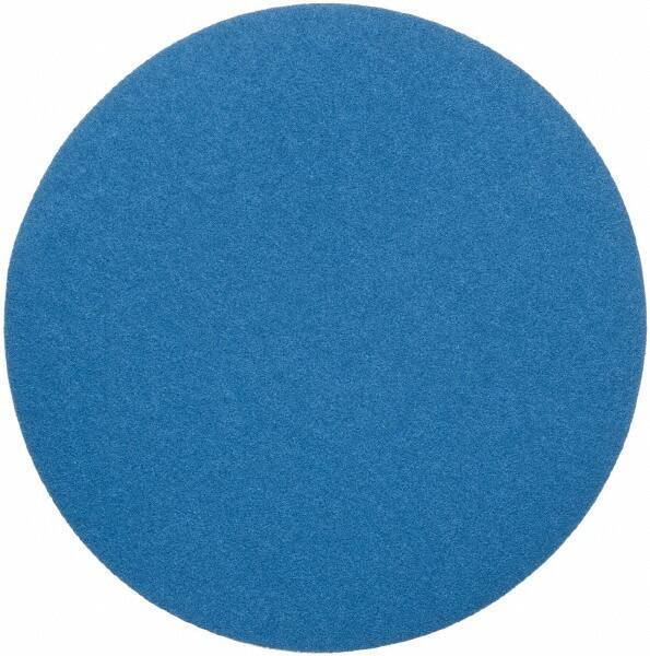 Superior Abrasives - 14" Diam, 60 Grit Zirconia Alumina Adhesive PSA Disc - Medium Grade, Blue, Cloth Backing, Flexible - Eagle Tool & Supply