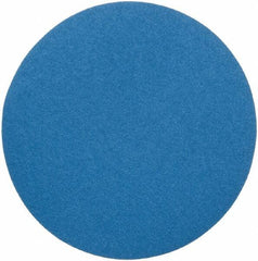 Superior Abrasives - 14" Diam, 60 Grit Zirconia Alumina Adhesive PSA Disc - Medium Grade, Blue, Cloth Backing, Flexible - Eagle Tool & Supply
