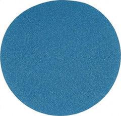 Superior Abrasives - 15" Diam, 36 Grit Zirconia Alumina Adhesive PSA Disc - Very Coarse Grade, Blue, Cloth Backing, Flexible - Eagle Tool & Supply