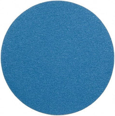 Superior Abrasives - 15" Diam, 40 Grit Zirconia Alumina Adhesive PSA Disc - Coarse Grade, Blue, Cloth Backing, Flexible - Eagle Tool & Supply