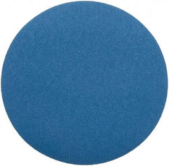 Superior Abrasives - 15" Diam, 50 Grit Zirconia Alumina Adhesive PSA Disc - Coarse Grade, Blue, Cloth Backing, Flexible - Eagle Tool & Supply