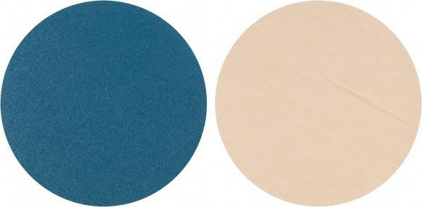Superior Abrasives - 15" Diam, 60 Grit Zirconia Alumina Adhesive PSA Disc - Medium Grade, Blue, Cloth Backing, Flexible - Eagle Tool & Supply