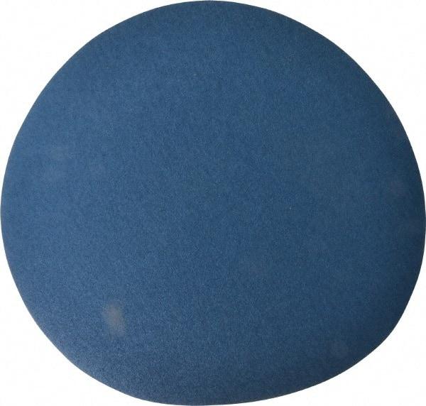 Superior Abrasives - 16" Diam, 50 Grit Zirconia Alumina Adhesive PSA Disc - Coarse Grade, Blue, Cloth Backing, Flexible - Eagle Tool & Supply