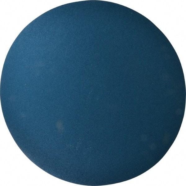 Superior Abrasives - 16" Diam, 60 Grit Zirconia Alumina Adhesive PSA Disc - Medium Grade, Blue, Cloth Backing, Flexible - Eagle Tool & Supply