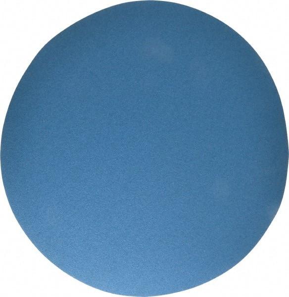 Superior Abrasives - 20" Diam, 50 Grit Zirconia Alumina Adhesive PSA Disc - Coarse Grade, Blue, X Weighted Backing, Flexible - Eagle Tool & Supply