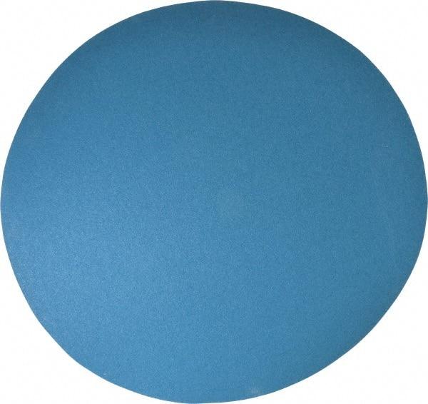Superior Abrasives - 20" Diam, 60 Grit Zirconia Alumina Adhesive PSA Disc - Medium Grade, Blue, X Weighted Backing, Flexible - Eagle Tool & Supply