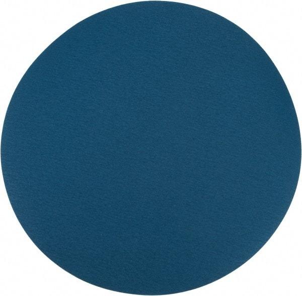 Superior Abrasives - 20" Diam, 80 Grit Zirconia Alumina Adhesive PSA Disc - Medium Grade, Blue, X Weighted Backing, Flexible - Eagle Tool & Supply