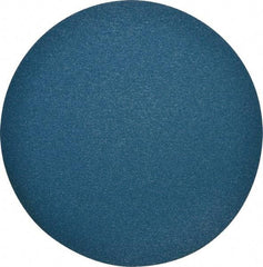 Superior Abrasives - 24" Diam, 36 Grit Zirconia Alumina Adhesive PSA Disc - Very Coarse Grade, Blue, X Weighted Backing, Flexible - Eagle Tool & Supply