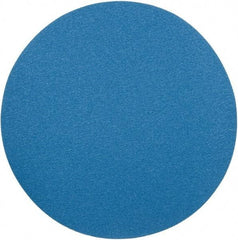 Superior Abrasives - 24" Diam, 40 Grit Zirconia Alumina Adhesive PSA Disc - Coarse Grade, Blue, X Weighted Backing, Flexible - Eagle Tool & Supply