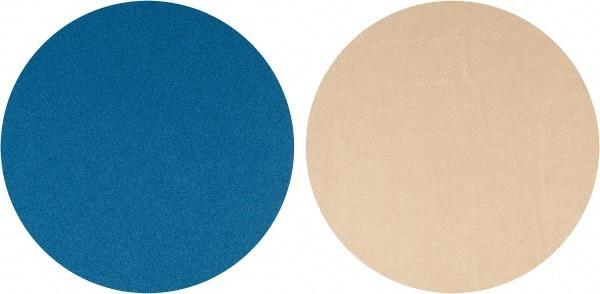 Superior Abrasives - 24" Diam, 50 Grit Zirconia Alumina Adhesive PSA Disc - Coarse Grade, Blue, X Weighted Backing, Flexible - Eagle Tool & Supply