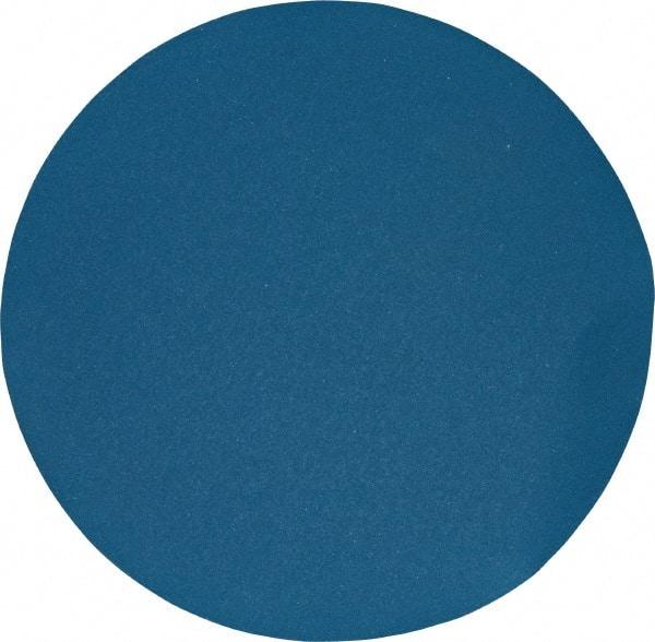 Superior Abrasives - 24" Diam, 80 Grit Zirconia Alumina Adhesive PSA Disc - Medium Grade, Blue, X Weighted Backing, Flexible - Eagle Tool & Supply