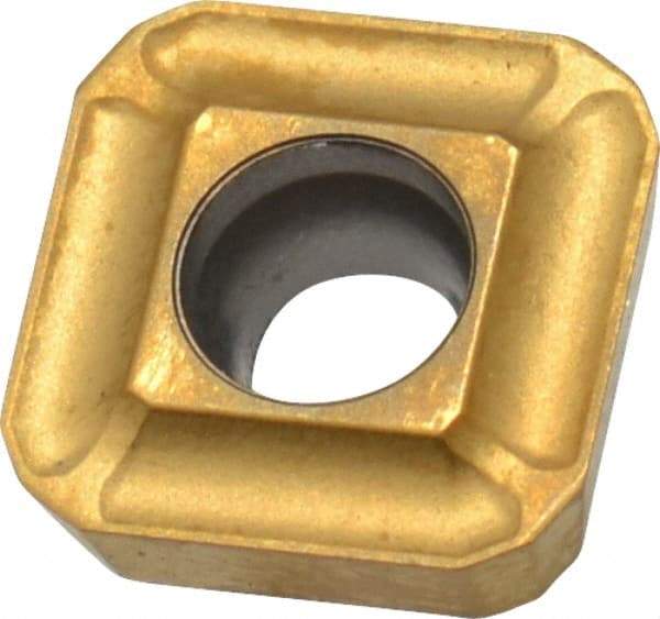Seco - SPGX0903 C1 Grade T400D Carbide Indexable Drill Insert - TiAlN/TiN Finish, Square, 3/8" Inscribed Circle - Eagle Tool & Supply