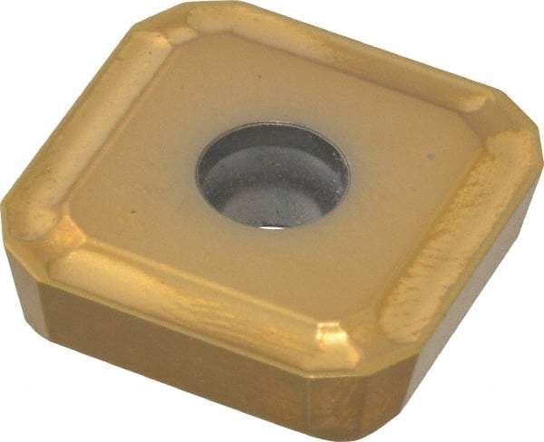 Seco - SPGX1904 C1 Grade T400D Carbide Indexable Drill Insert - TiAlN/TiN Finish, Square, 3/4" Inscribed Circle - Eagle Tool & Supply