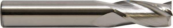M.A. Ford - 5/8", 1-1/4" LOC, 5/8" Shank Diam, 3-1/2" OAL, 3 Flute, Solid Carbide Square End Mill - Single End, TiN Finish, 30° Helix, Centercutting, Right Hand Cut, Right Hand Flute, Series 116 - Eagle Tool & Supply