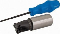 Kennametal - 1-1/4" Cutter Diam, 0.059" Max Depth of Cut, Indexable High-Feed Face Mill - 3.855" High, XD... 0904... Inserts, Series 7792 VXD - Eagle Tool & Supply