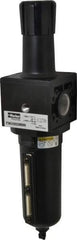 Parker - 1" NPT Port Heavy Duty 1 Piece Filter/Regulator FRL Unit - Metal Bowl, 250 SCFM, 250 Max psi, 15.95" High, Manual Drain - Eagle Tool & Supply