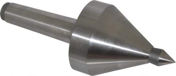 Royal Products - MT4 Taper Shank, 3-3/8" Head Diam 5,700 & 6,865 Lb Capacity Live Center - 3,500 Max RPM, 3.15" Head Length, 3/4" Point Diam, 1-1/8" Point Len, 1,165 Lb Max Workpc, 8-11/16" OAL, 3/4" Tip Diam, Long Point - Eagle Tool & Supply