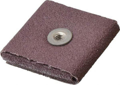 3M - 60 Grit, Medium Grade, Aluminum Oxide Square Pad - 2" Long x 2" Wide x 3/8" Thick, Cloth Backed, X Backing Weight, 12,000 Max RPM - Eagle Tool & Supply