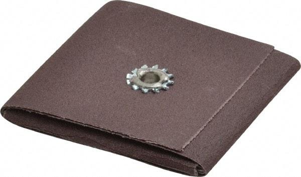 3M - 120 FEPA Grit, Fine Grade, Aluminum Oxide Square Pad - 3" Long x 3" Wide x 1/4" Thick, Cloth Backed, X Backing Weight, 9,000 Max RPM - Eagle Tool & Supply
