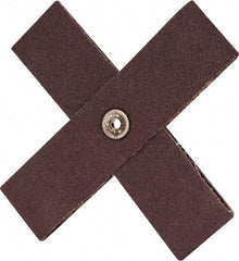 3M - 60 Grit, Medium Grade, Aluminum Oxide Cross Pad - 6" Long x 6" Wide x 1-1/2" Thick, Cloth Backed, X Backing Weight, 8 Ply, 9,000 Max RPM - Eagle Tool & Supply