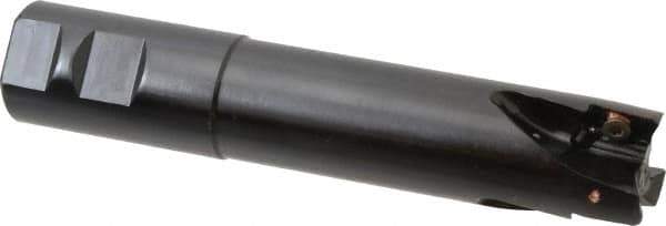 Kennametal - 1-1/4" Cut Diam, 18.03mm Max Depth of Cut, 1-1/4" Shank Diam, 165.86mm OAL, Indexable Square Shoulder End Mill - EC18.., EP18.. Inserts, Weldon Shank, 0° Lead Angle, Through Coolant - Eagle Tool & Supply