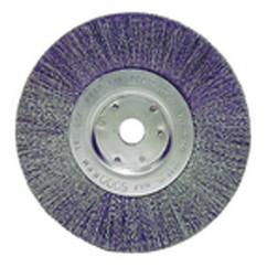 6" Diameter - 1/2-5/8" Arbor Hole - Crimped Steel Wire Straight Wheel - Eagle Tool & Supply