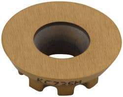 Kennametal - RFCW53 LN Grade KC735M Carbide Milling Insert - TiN Finish, 3/16" Thick, 5/8" Inscribed Circle - Eagle Tool & Supply