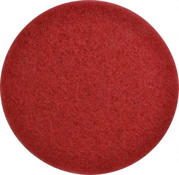 3M - Spray Buffing Pad - 13" Machine, Red Pad, Polyester - Eagle Tool & Supply