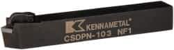 Kennametal - CSDP, Neutral Cut, 0° Lead Angle, 5/8" Shank Height x 5/8" Shank Width, Positive Rake Indexable Turning Toolholder - 4-1/2" OAL, SP..32. Insert Compatibility, Series Kendex - Eagle Tool & Supply