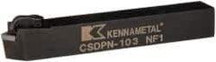 Kennametal - CSDP, Neutral Cut, 0° Lead Angle, 5/8" Shank Height x 5/8" Shank Width, Positive Rake Indexable Turning Toolholder - 4-1/2" OAL, SP..32. Insert Compatibility, Series Kendex - Eagle Tool & Supply