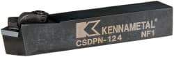 Kennametal - CSDP, Neutral Cut, 0° Lead Angle, 3/4" Shank Height x 3/4" Shank Width, Positive Rake Indexable Turning Toolholder - 4-1/2" OAL, SP..42. Insert Compatibility, Series Kendex - Eagle Tool & Supply