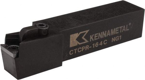 Kennametal - CTCP, Right Hand Cut, 0° Lead Angle, 1" Shank Height x 1" Shank Width, Positive Rake Indexable Turning Toolholder - 5" OAL, TP..42. Insert Compatibility, Series Kendex - Eagle Tool & Supply