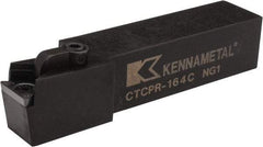 Kennametal - CTCP, Right Hand Cut, 0° Lead Angle, 1" Shank Height x 1" Shank Width, Positive Rake Indexable Turning Toolholder - 5" OAL, TP..42. Insert Compatibility, Series Kendex - Eagle Tool & Supply