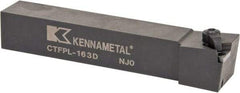 Kennametal - CTFP, Left Hand Cut, 0° Lead Angle, 1" Shank Height x 1" Shank Width, Positive Rake Indexable Turning Toolholder - 6" OAL, TP..32. Insert Compatibility, Series Kendex - Eagle Tool & Supply